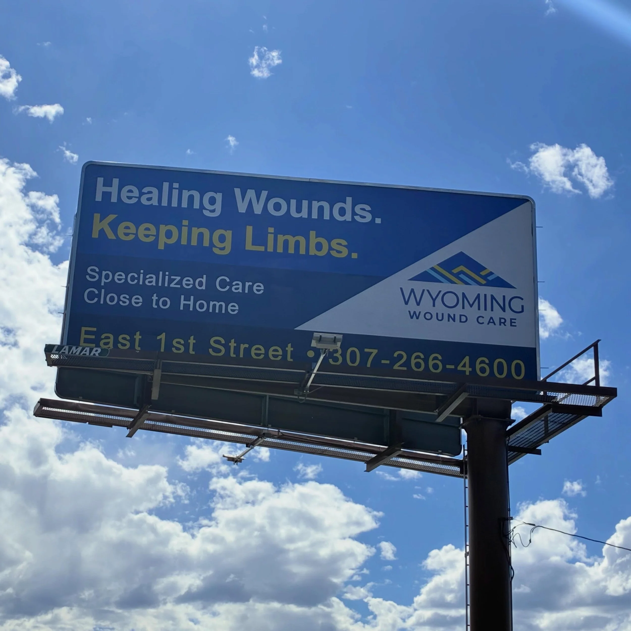 Our ad here- wound care is not simply about healing a wound. It is about helping a Wyoming resident stay in their home, remain part of their community, and avoid a preventable decline in health. We hope those who need us see this Sign and know there 