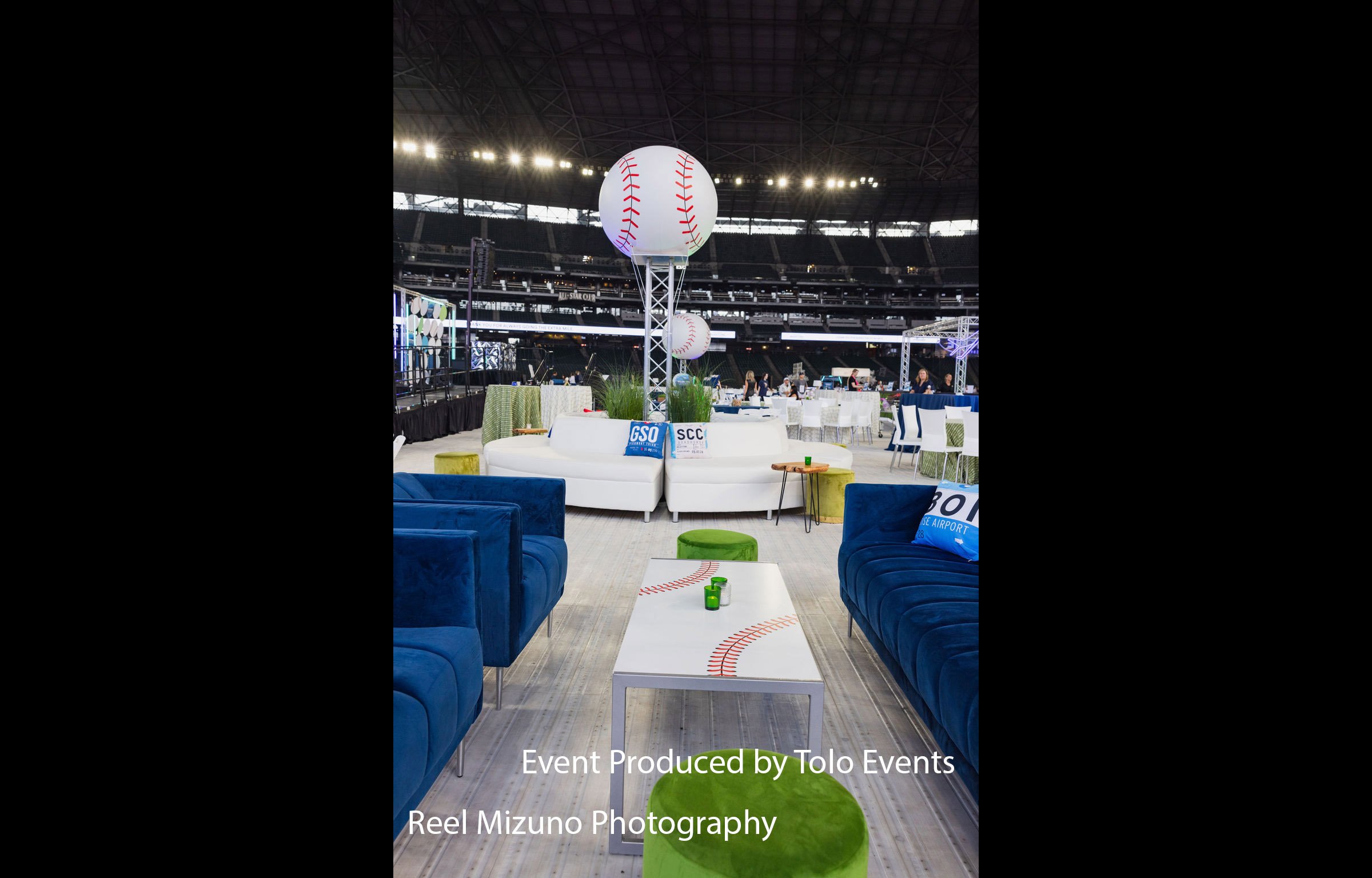 Big inflatable Baseball for events at stadium 