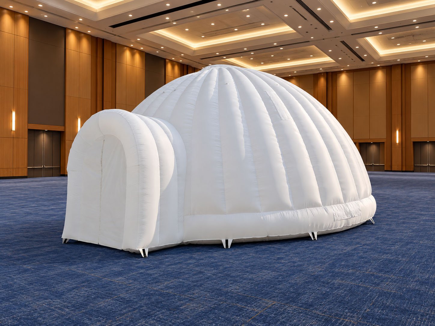 Large Inflatable Office Pod at tradeshow convention Center with door