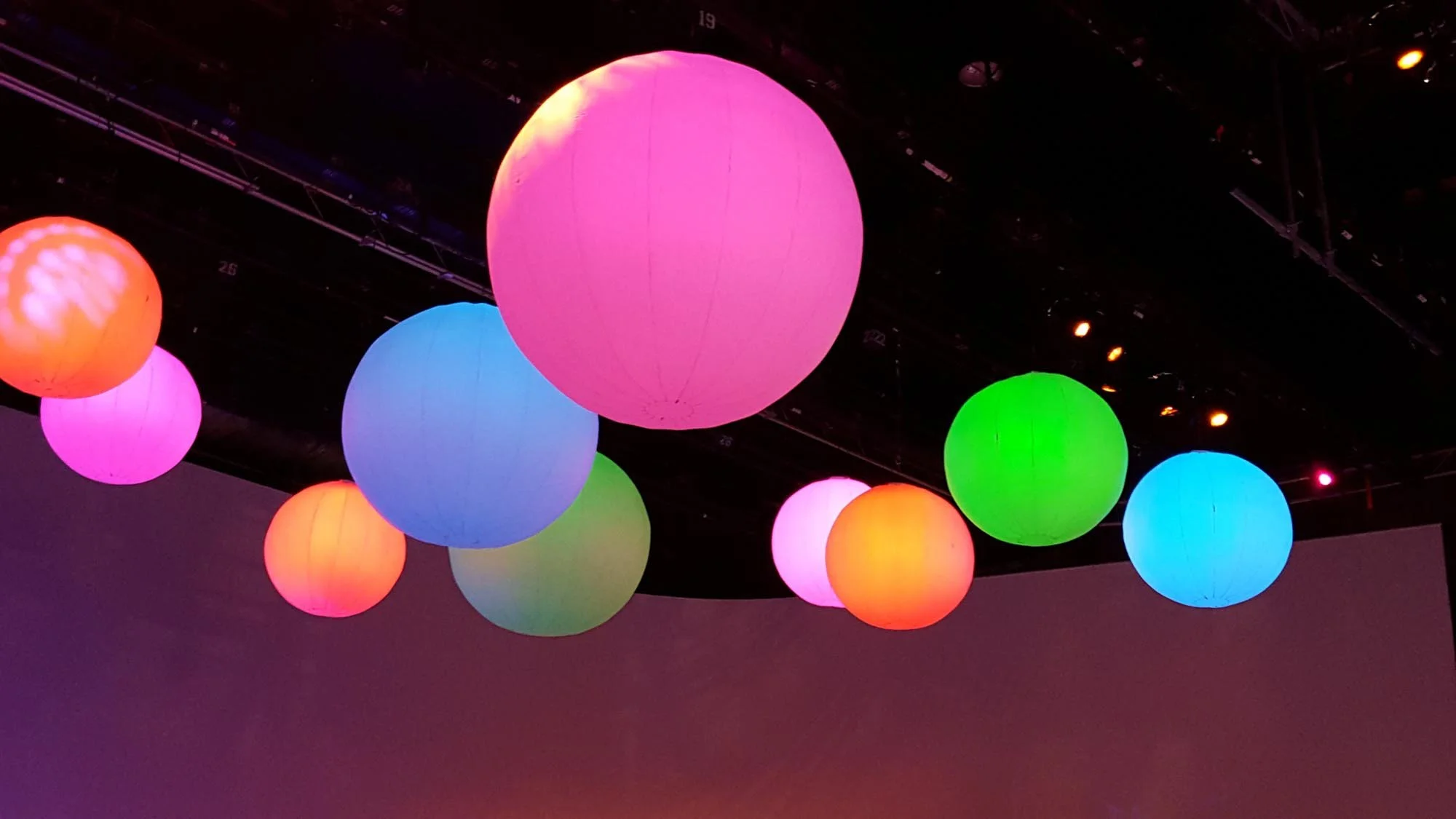 LED balloons at party 