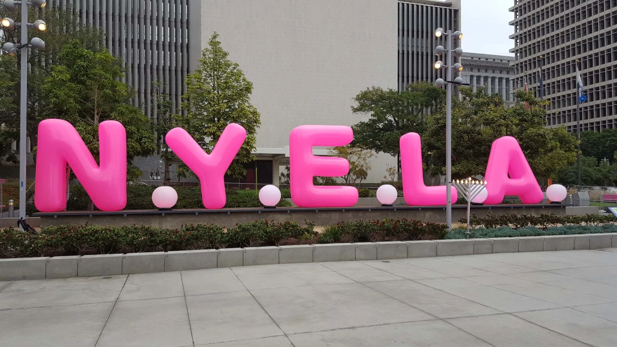 Giant inflatable letters for brand signage