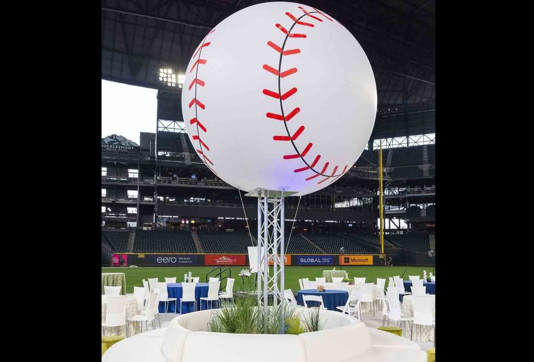 Giant inflatable Baseball with logo for events at stadium 