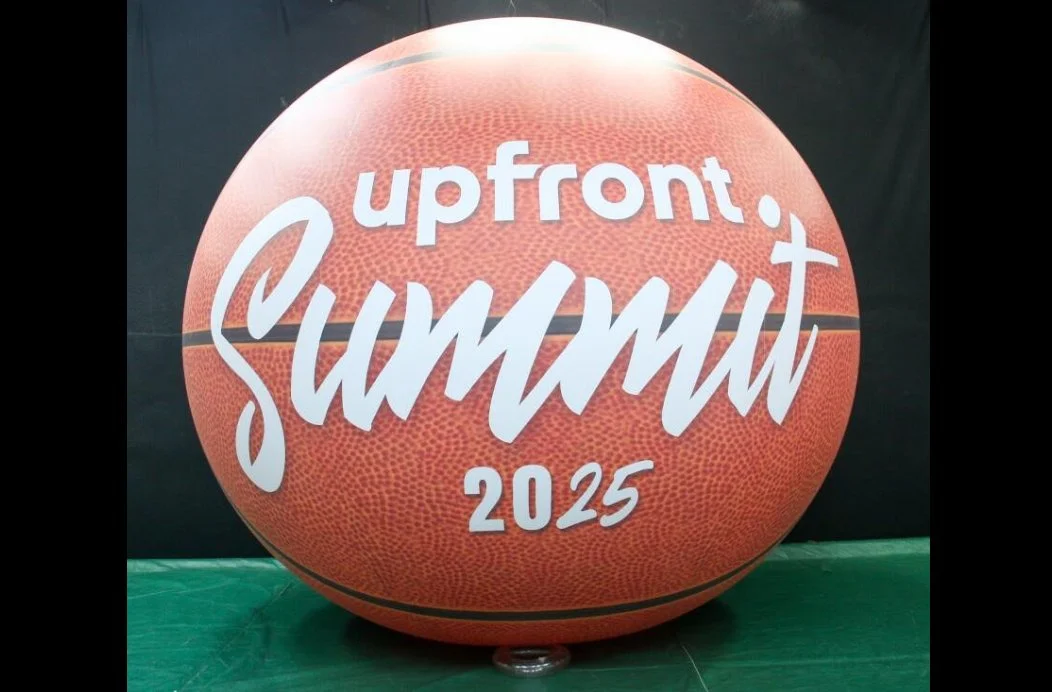 Custom Inflatable basket Ball with Upfront Summit Logo 