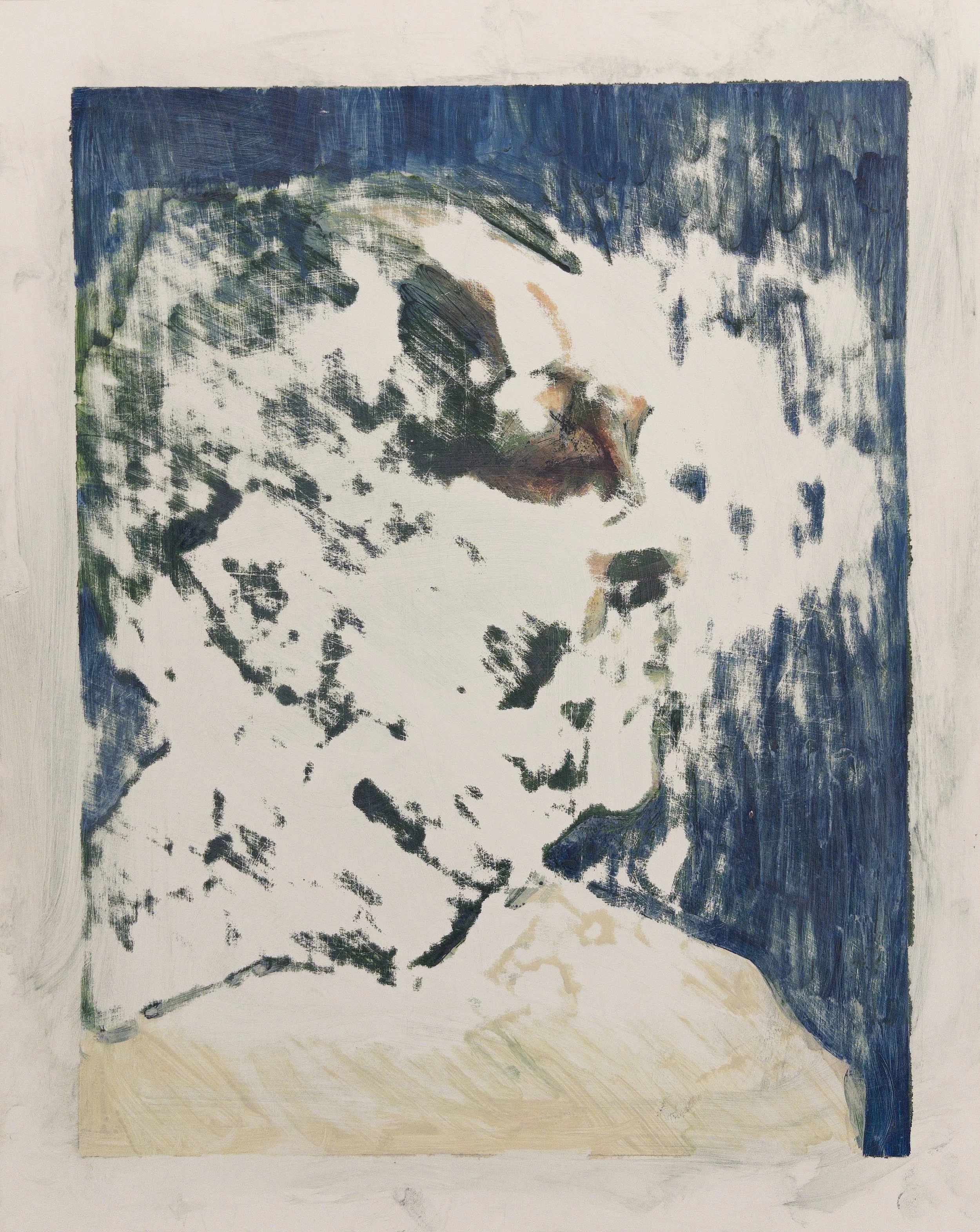 Portrait (2024), 16 x 20, acrylic on clay board