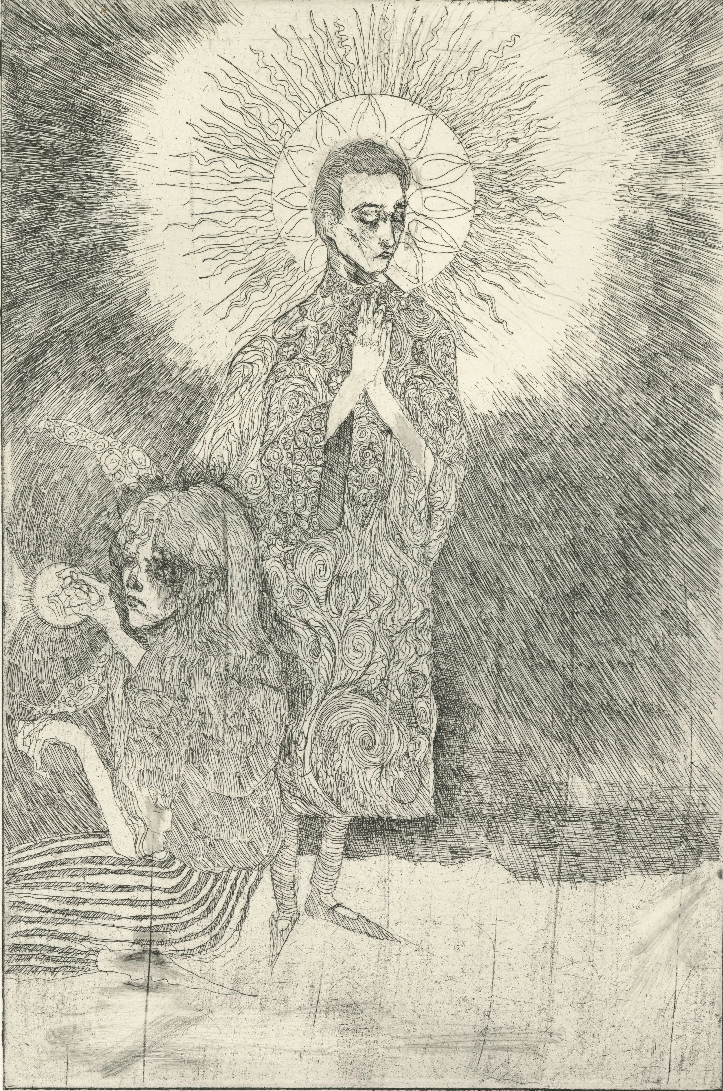 Sadellites (2025), 6 x 10, intaglio