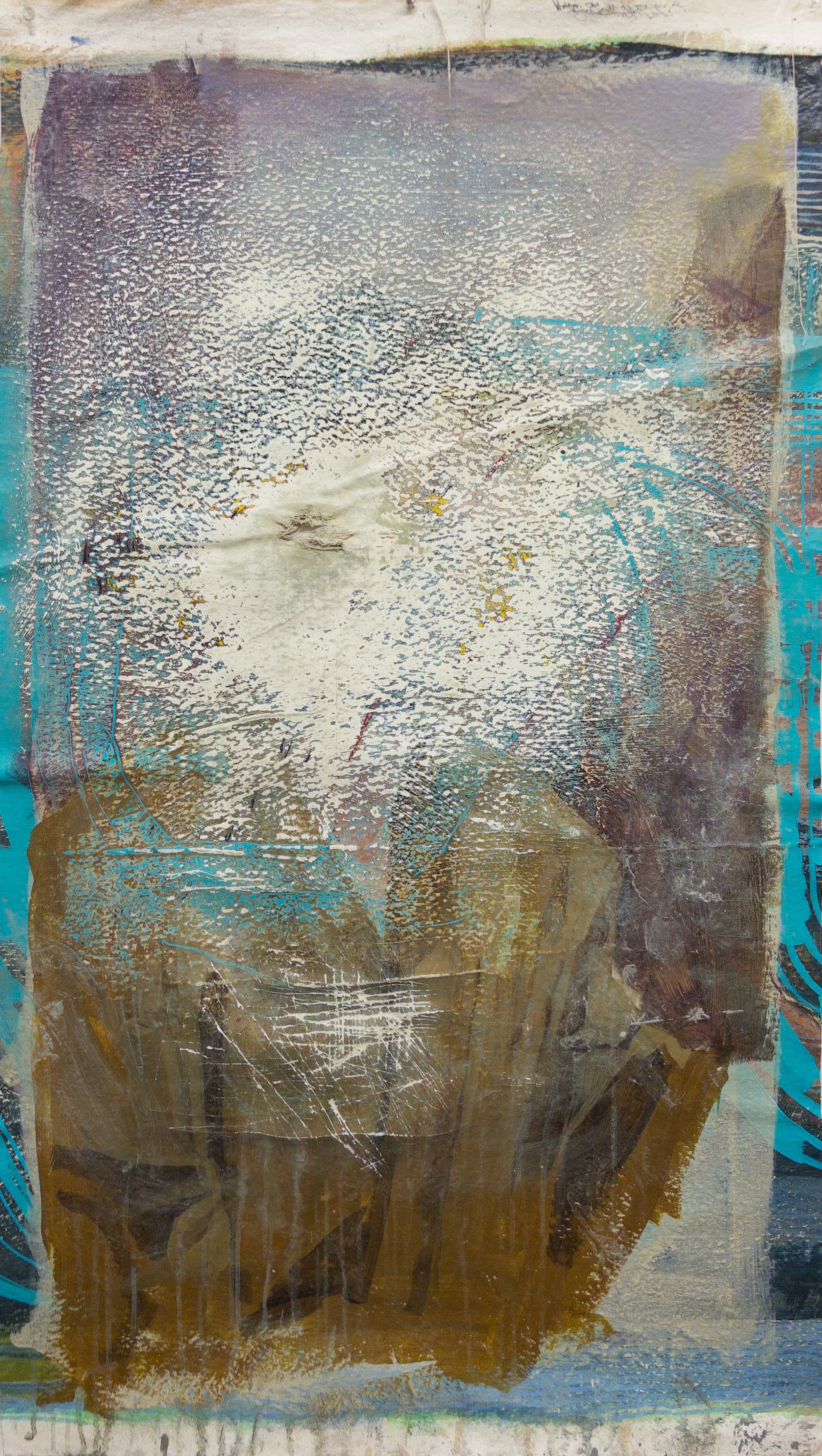 Eyed Gunshot (2026), 25 x 40, acrylic on canvas