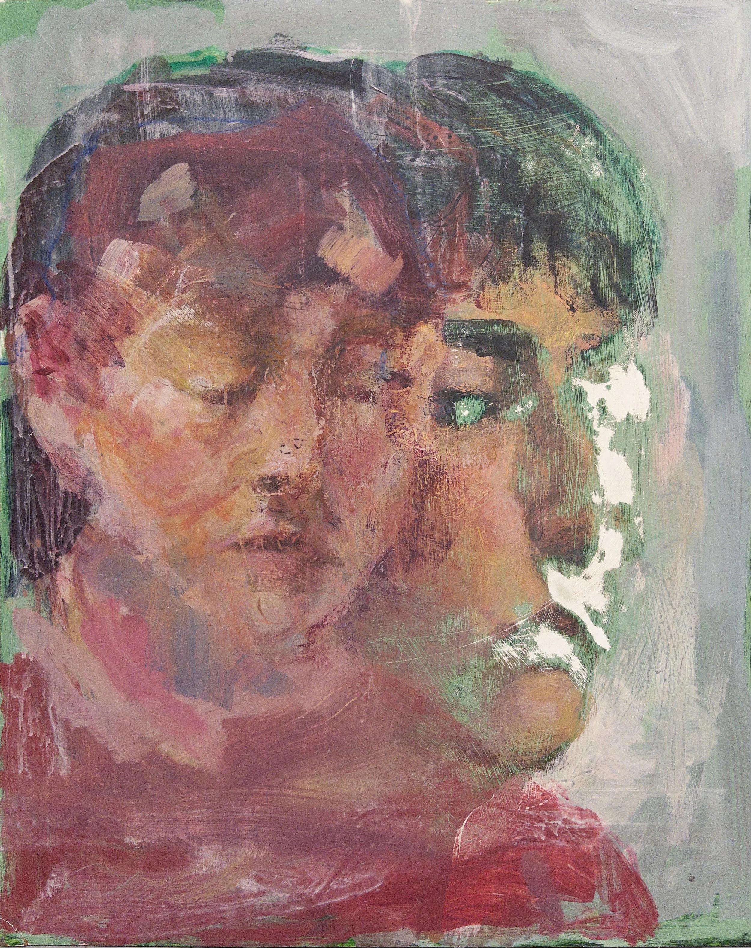 Portrait Study (4th) (2024), 16 x 20, acrylic on clay board