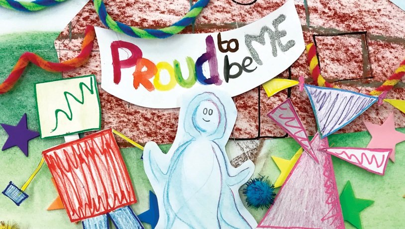 Proud to be Me Poster Illustration Design from Puppet Theatre Show Busy Being Ze