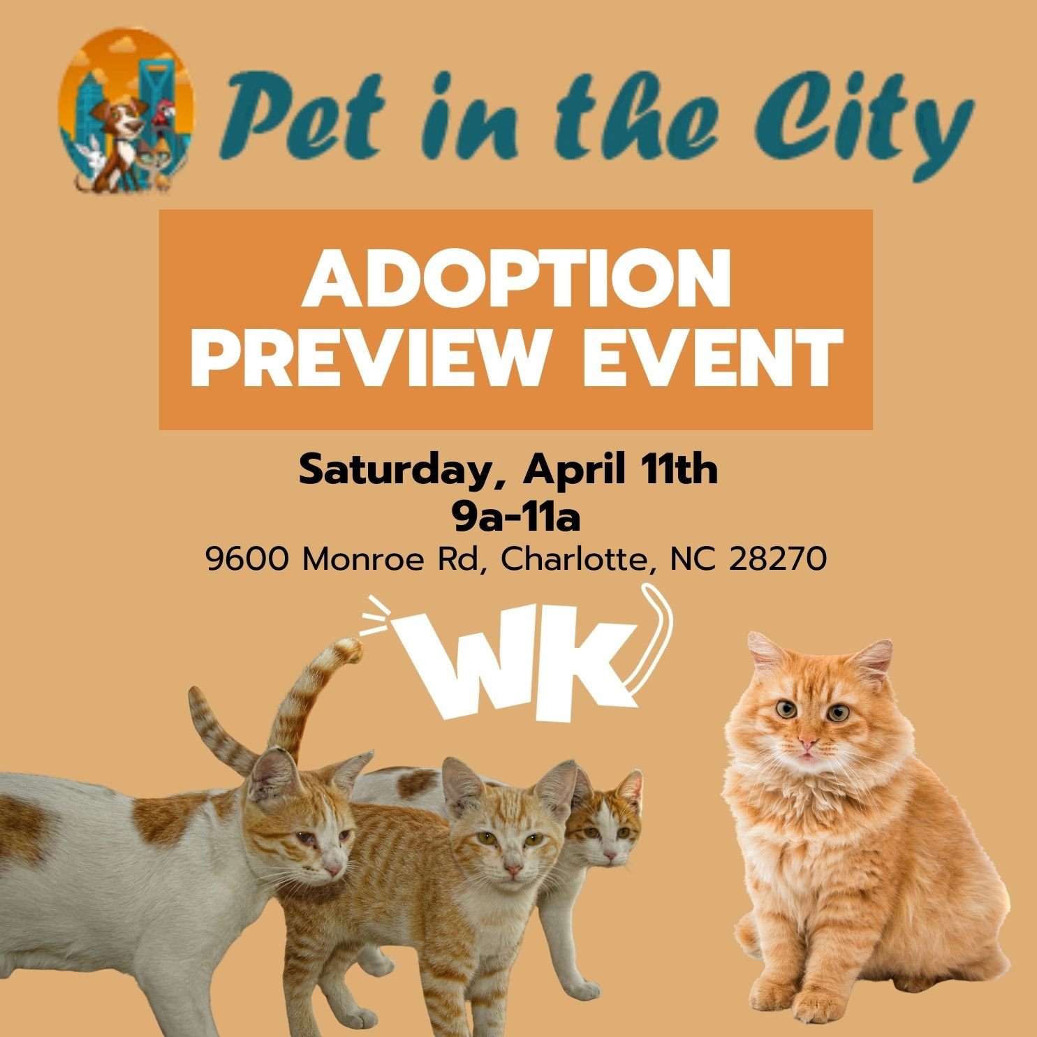 Pet in the City Adoption Preview Event (Sat. April 11th)