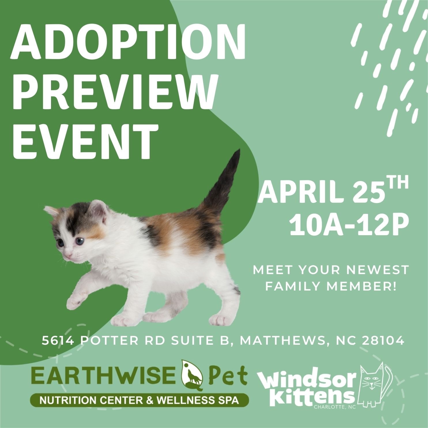 Earthwise Pet Matthews Adoption Preview Event (Sat. April 25th)