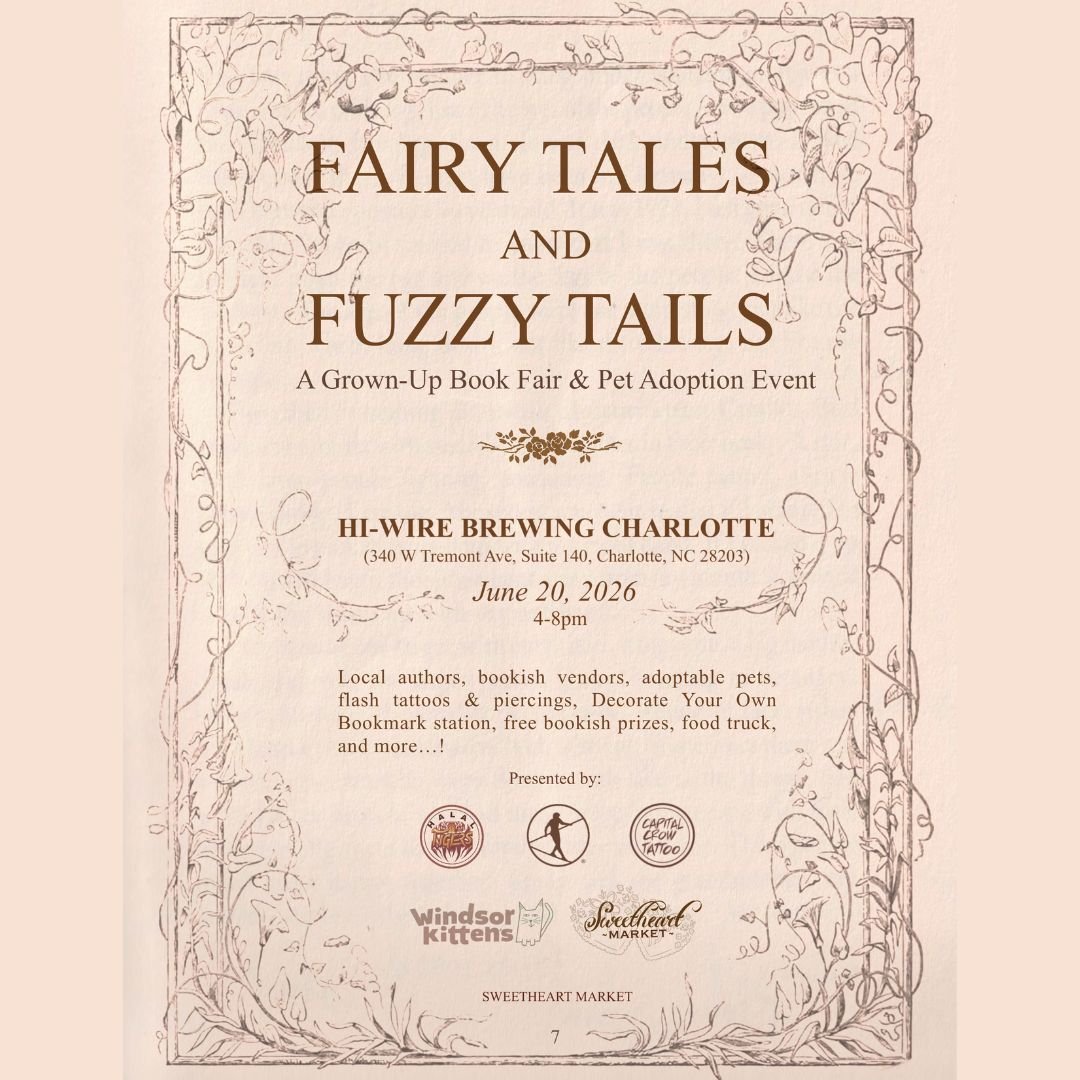 Fairy Tales &amp; Fuzzy Tails: A Grown-Up Book Fair + Pet Adoption Event (Sat. June 20th)