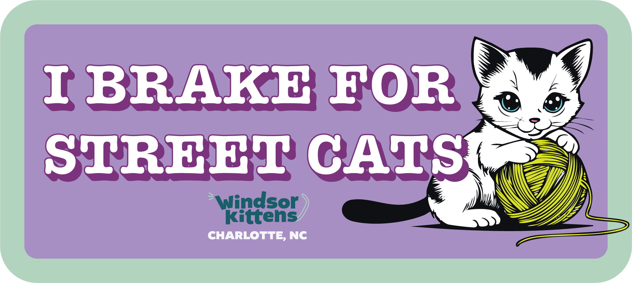 I Brake for Street Cats Sticker