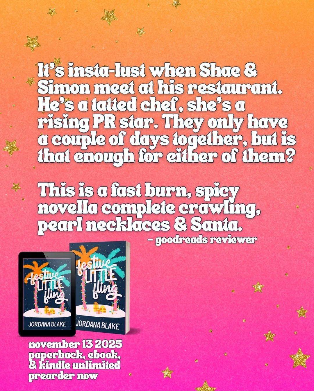Have you put Festive Little Fling on your holiday TBR yet?! 

It&rsquo;s got spice, it&rsquo;s got sillies, it&rsquo;s got 🍃 medicine, giant 🐓, and a little bit of 🎅🏼 magic even for us kids who never had Santa growing up&hellip; 

🌴 it&rsquo;s i