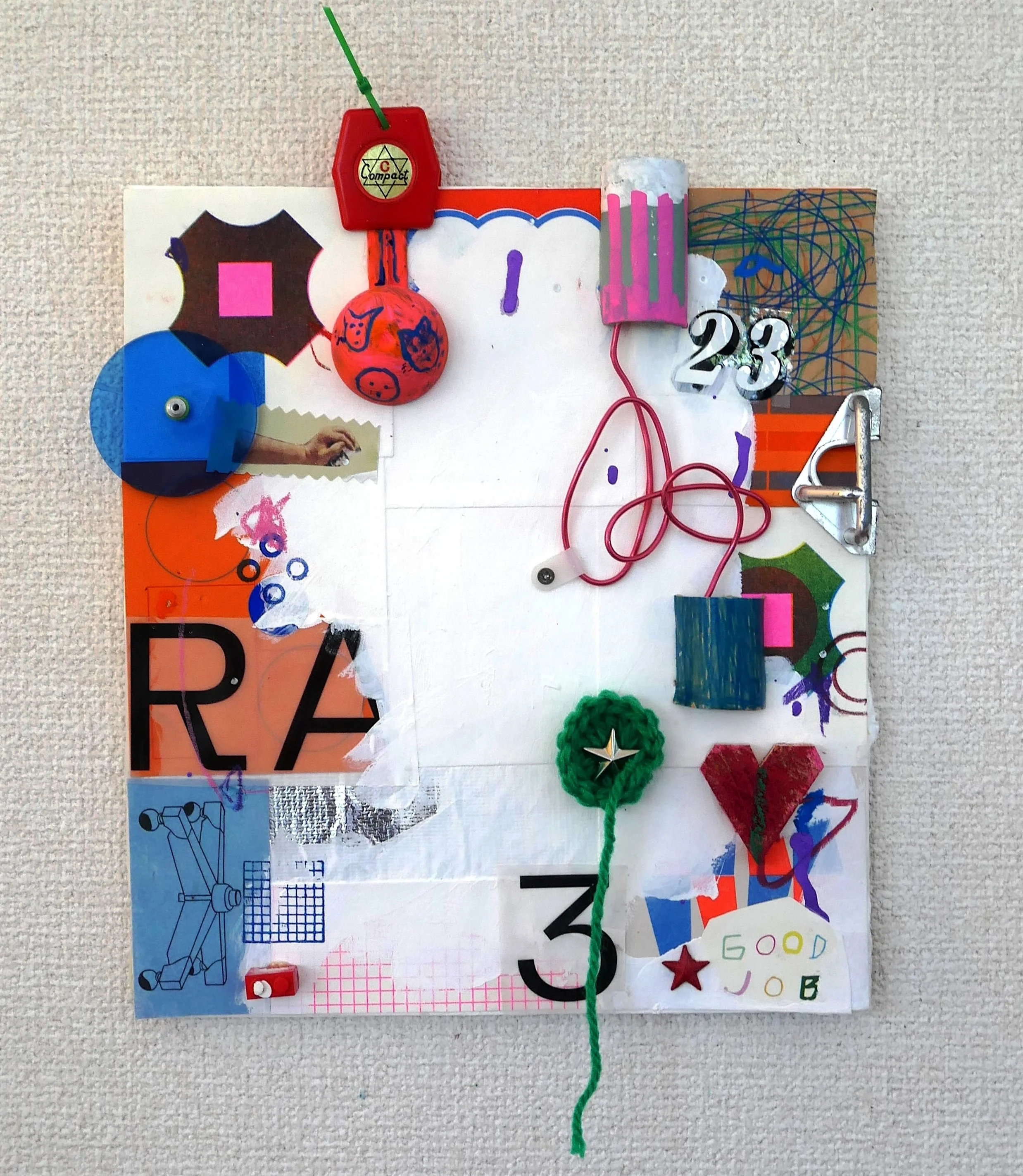 RA 3, 2026.  Mixed-media assemblage on multilayered  thick handmade paper.  25z32x4cm / $200.00