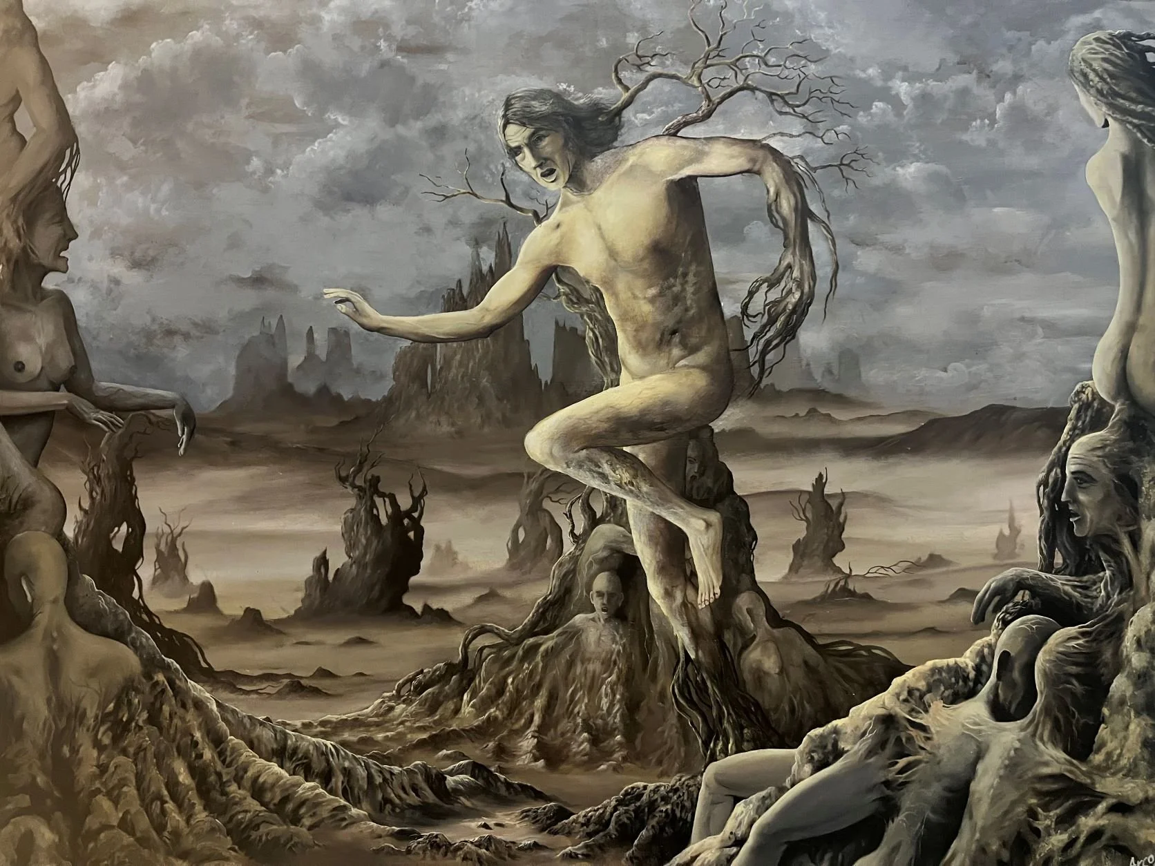 The Runner, 2000, Oil on canvas - 35" x 27"