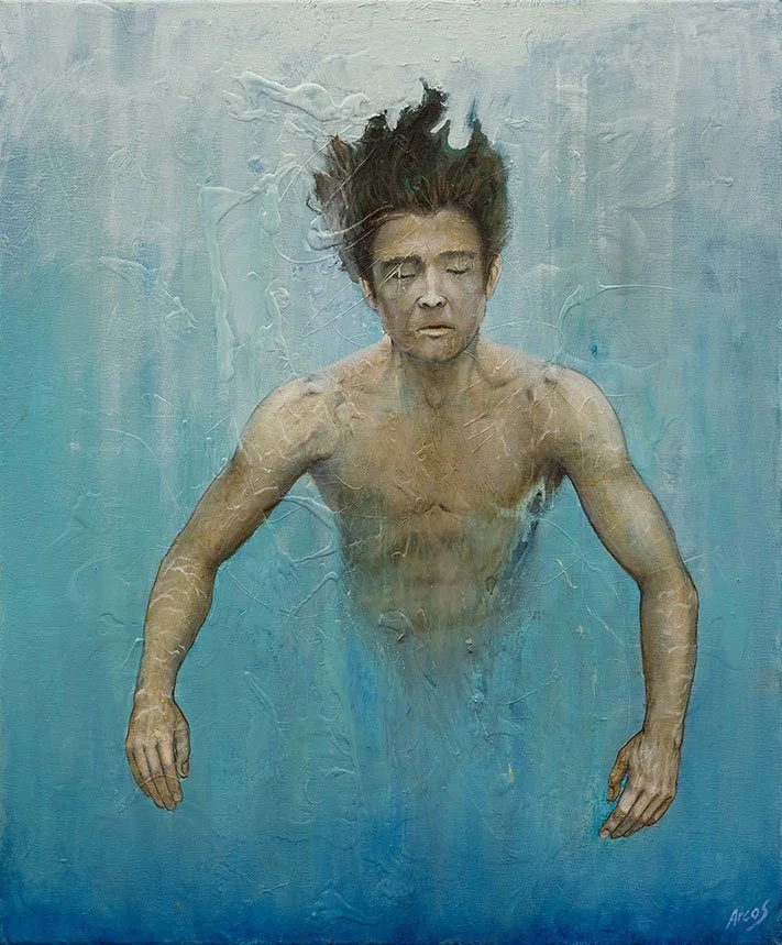 Drifting Away, 2022, Acrylic/oil on canvas - 24" x 20" - Prints available