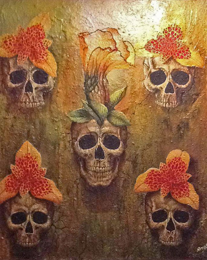 The Fifth Sun, 2013, Oil on canvas - 20" x 20"