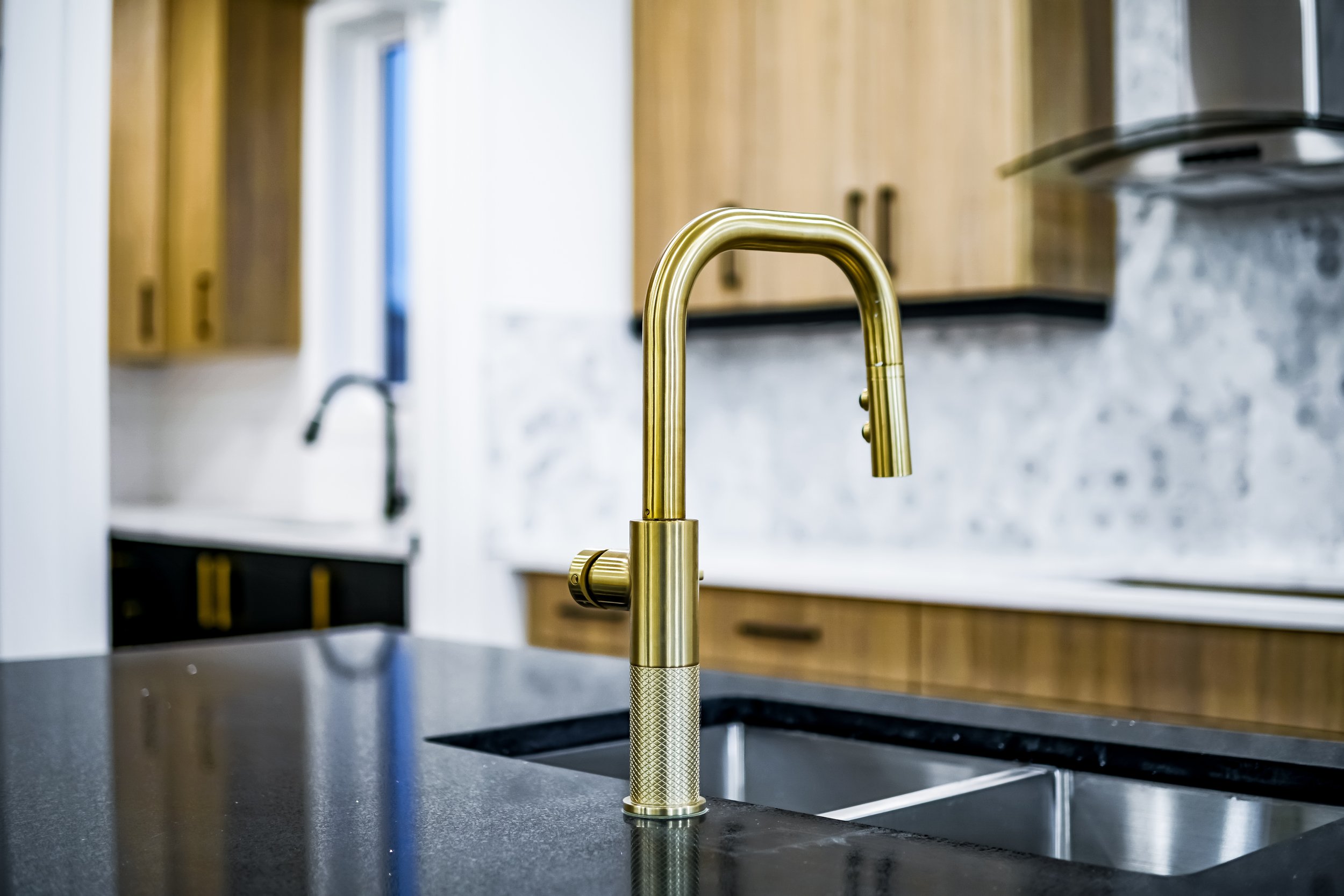 a kitchen sink faucet