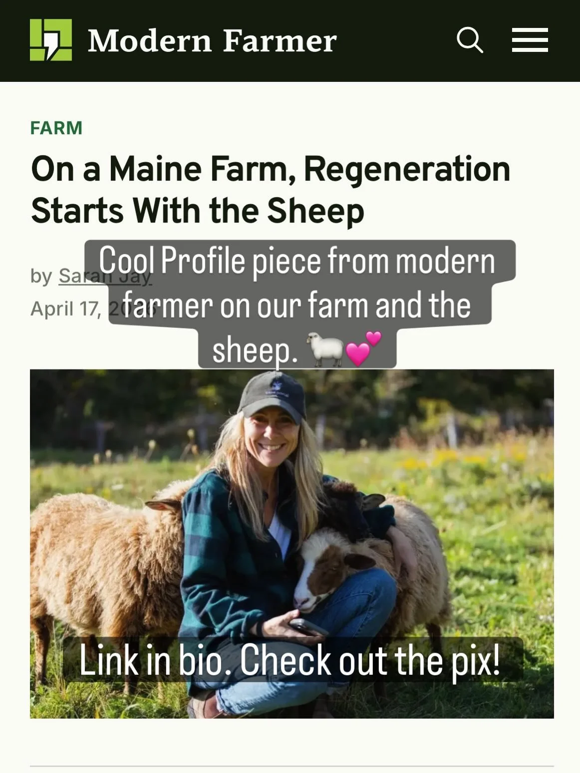 We are featured in Modern Farmer this week, sharing more about the sheep, the farm, and how I somehow ended up a shepherdess. 

Read the article for full story and come out to a retreat to experience it for yourself. Link in bio! 

Our creative arts 