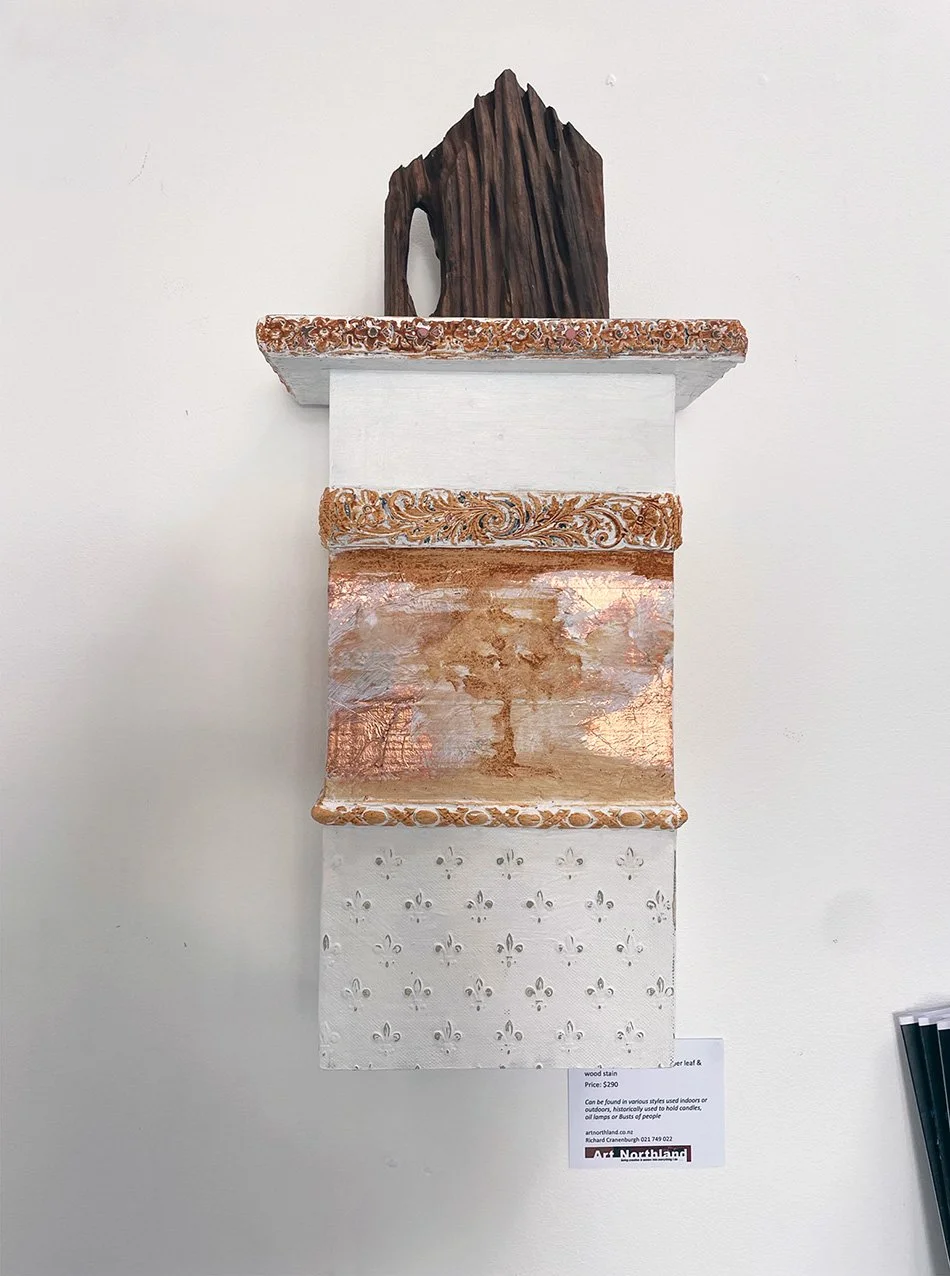 Wooden wall sconce