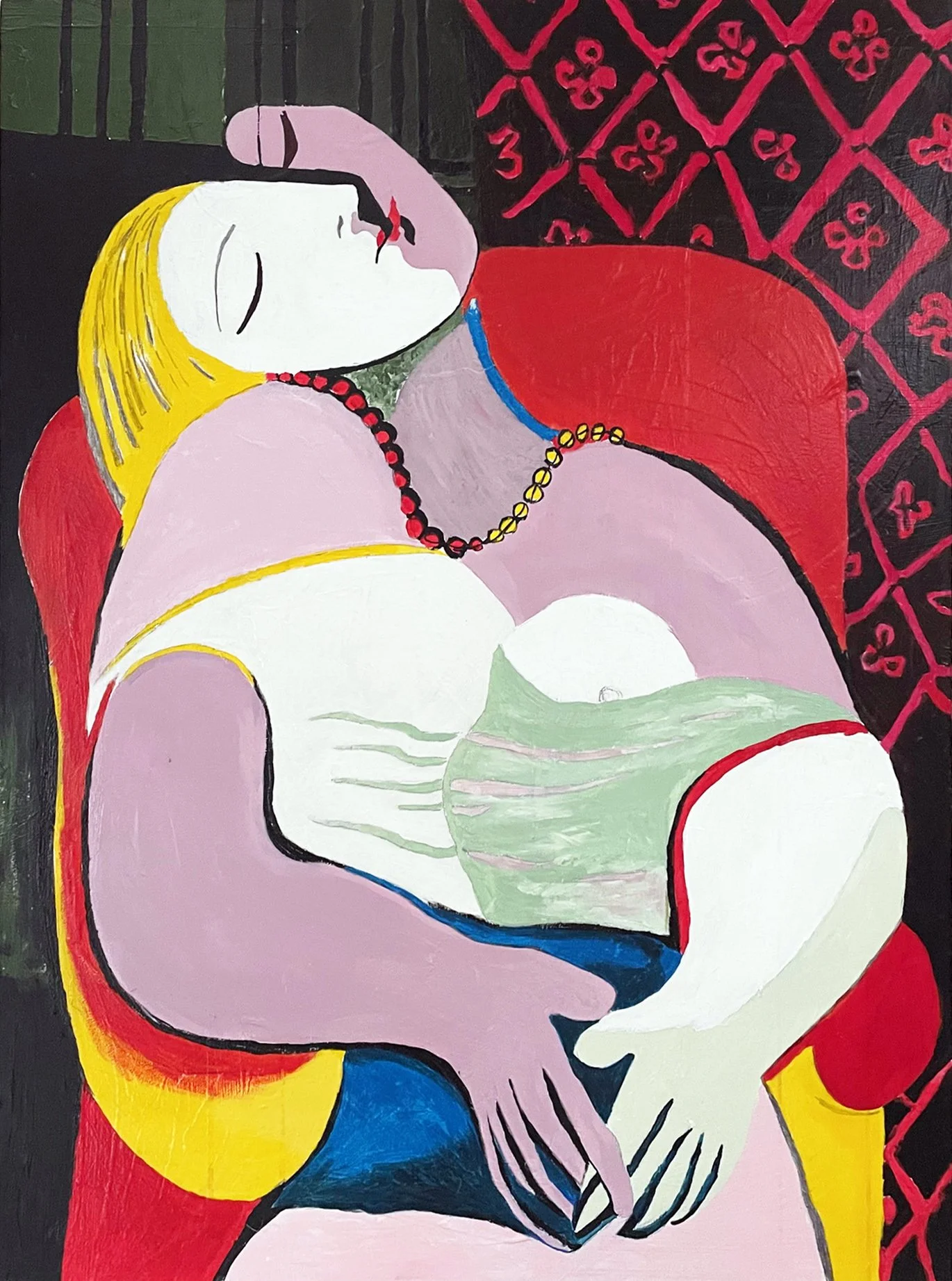 Richard's copy of Picasso's painting "The Dream"