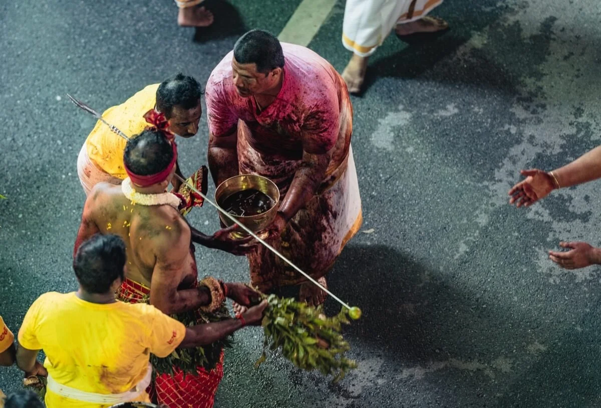 Thaipusam ritual piercing at Navaratri Hindu Festival Bangkok