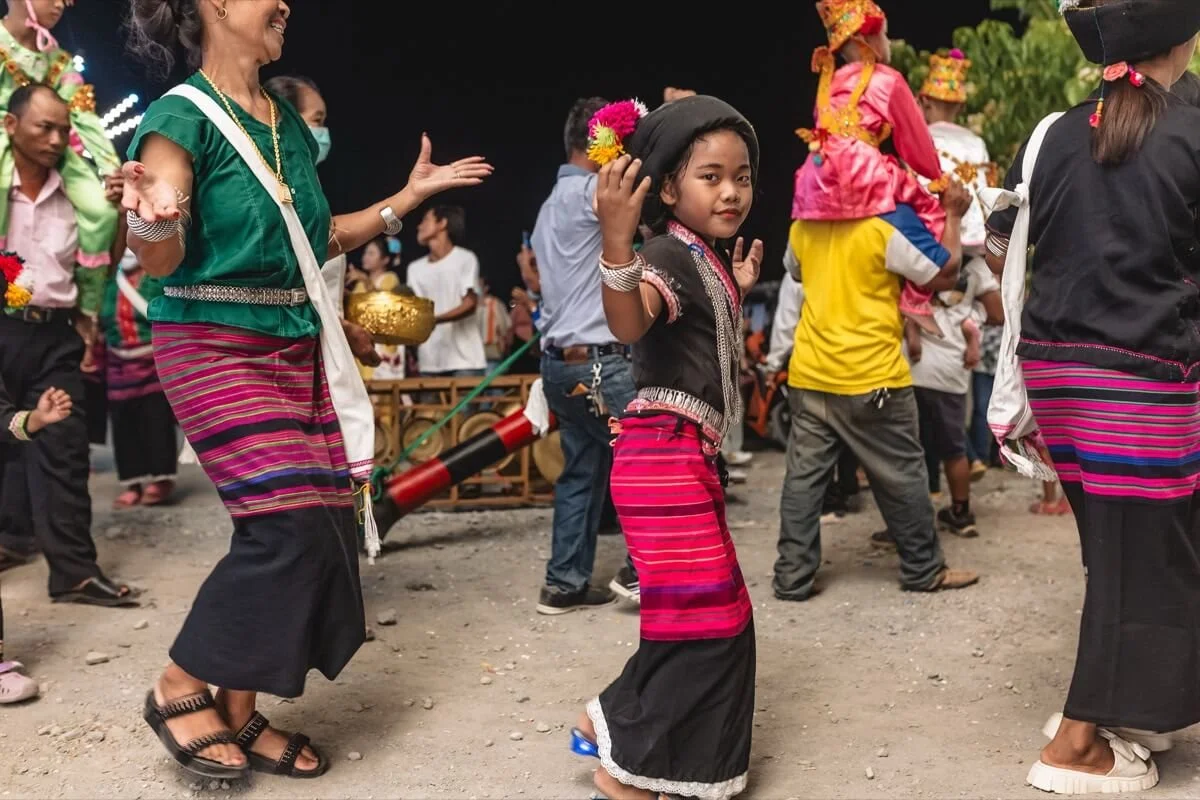 Young Lua girl dancing.