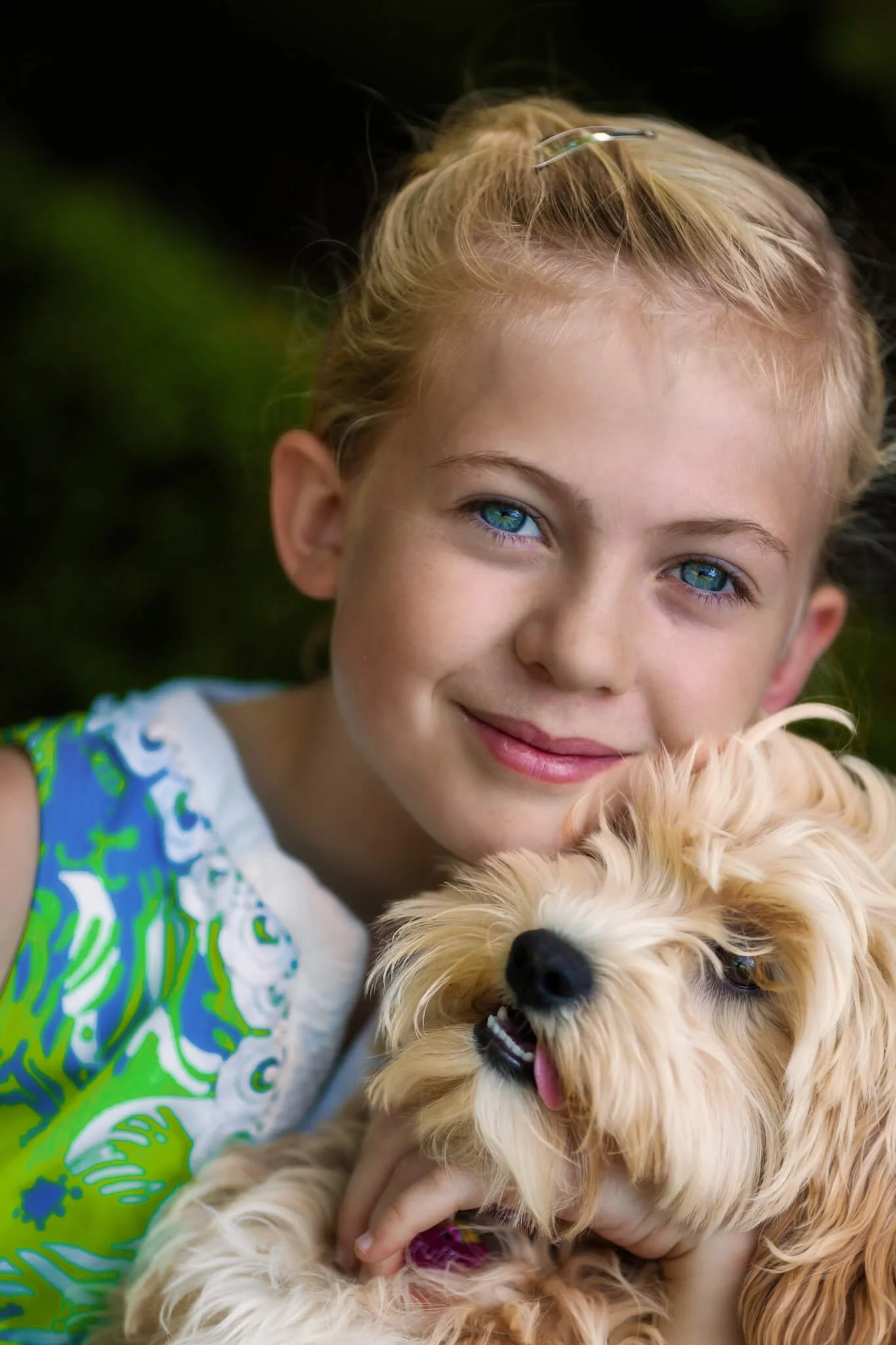 Portrait of a girl and her dog, Hong Kong pet photographer.