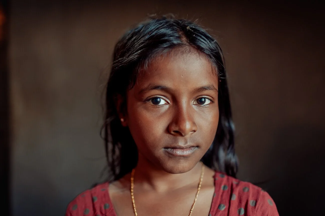 Portrait of a young Chakma girl for Helen Keller International