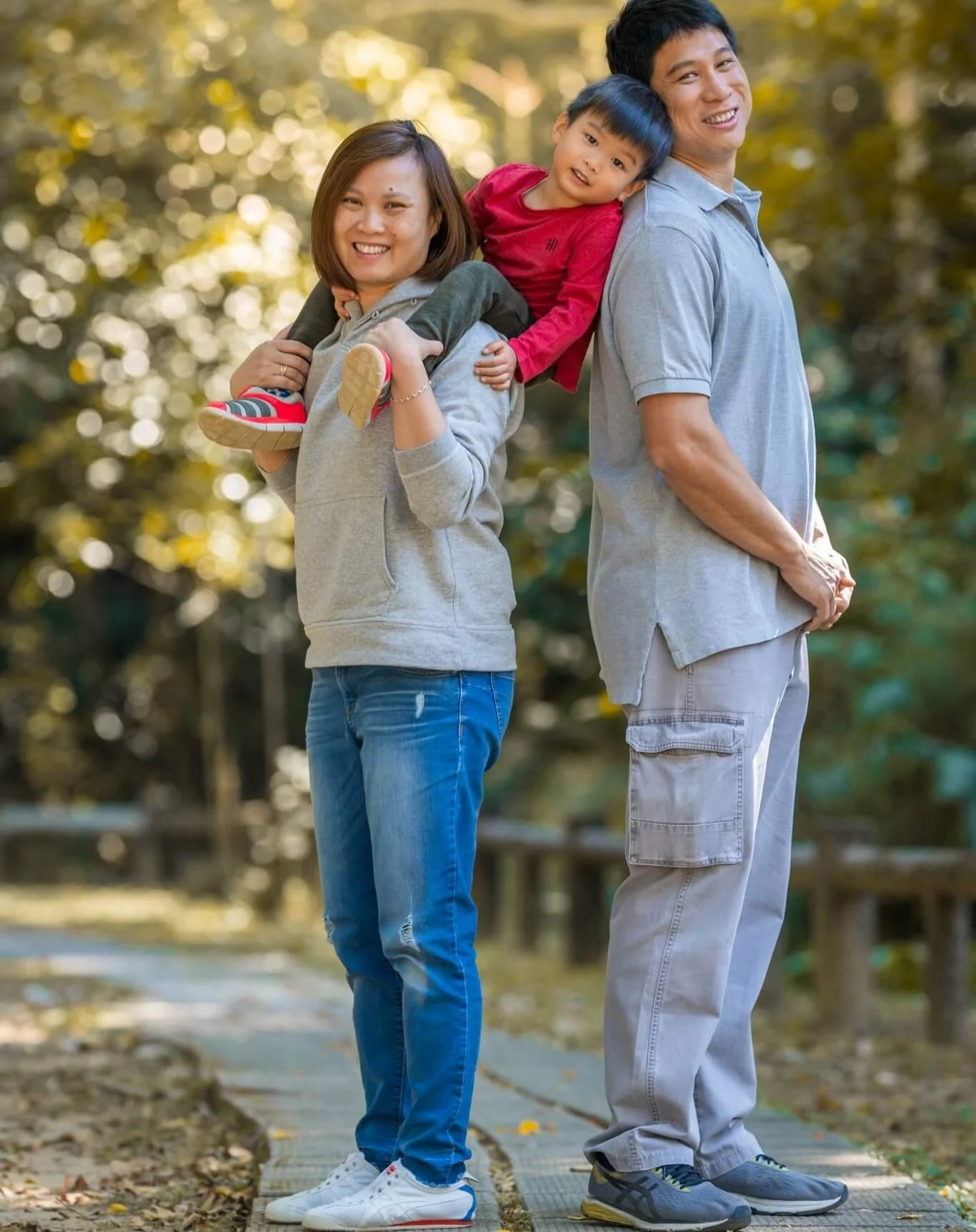 Mom, dad and son at Lion's Nature Park, Sai Kung, New Territories Hong  Kong