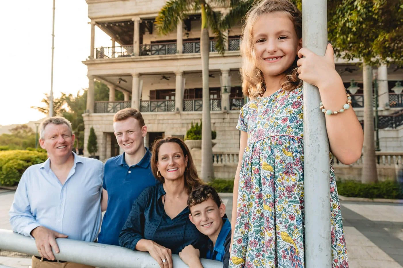 Family at Murray House in Hong Kong