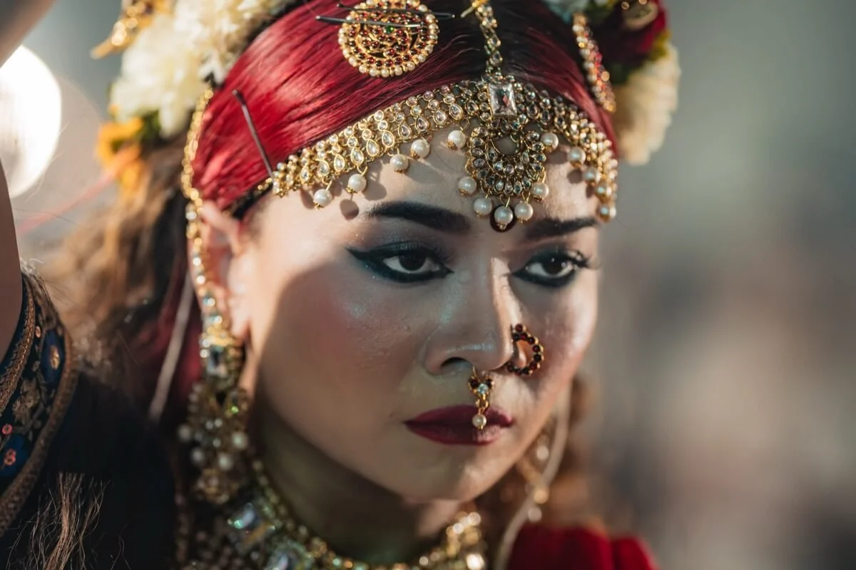 Thai woman at Navaratri Hindu Festival Bangkok. 