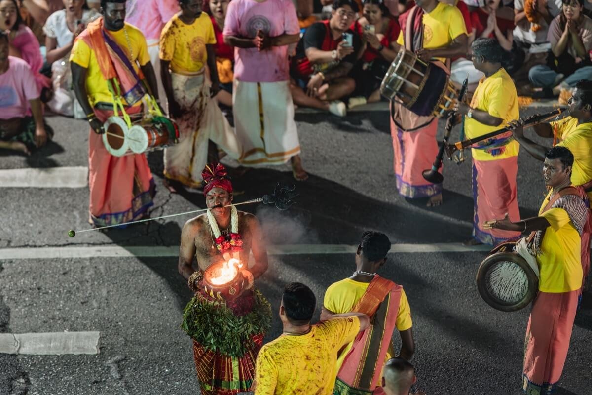  Thaipusam ritual piercing at Navaratri Hindu Festival Bangkok