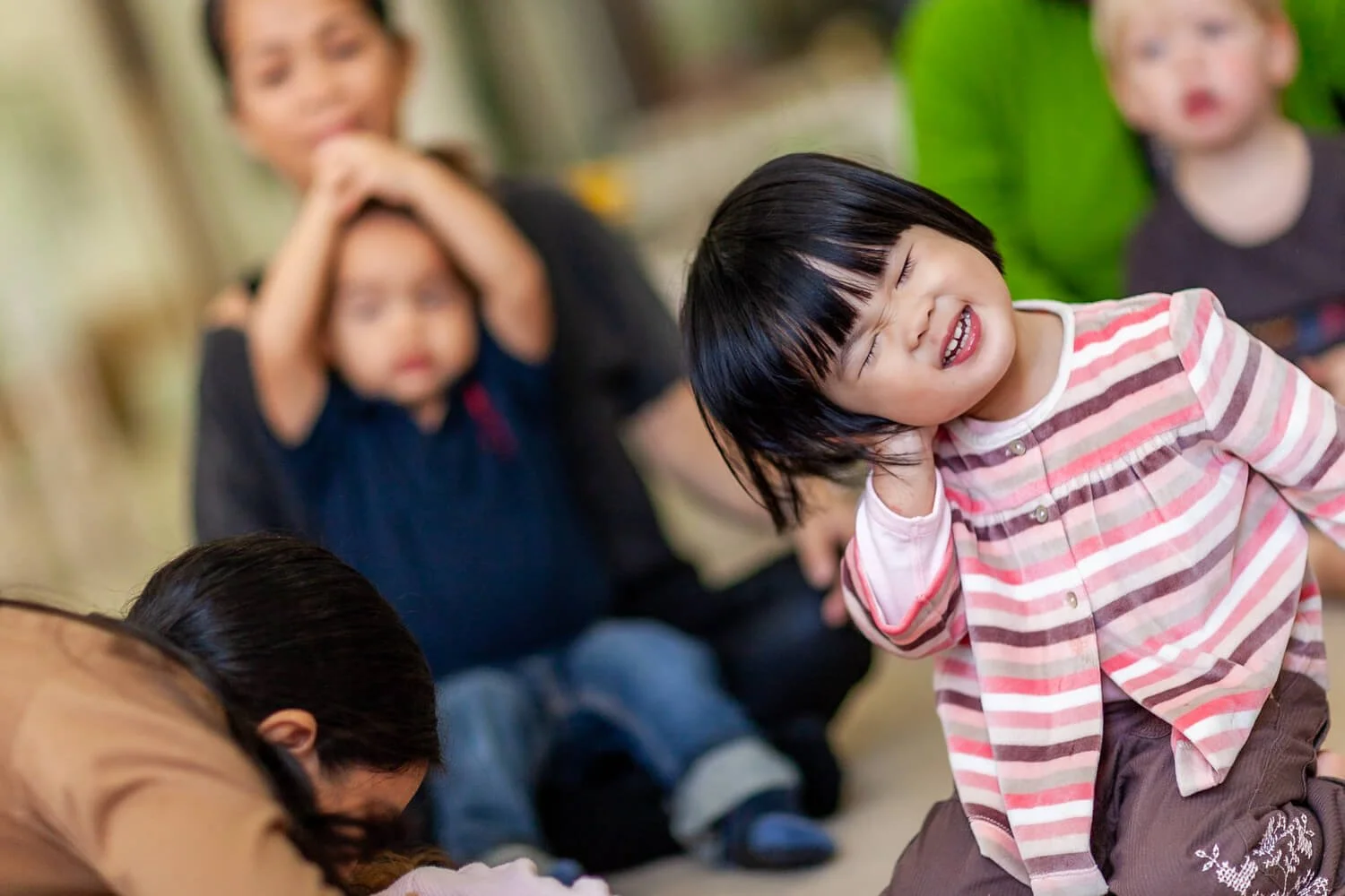 Personality-driven portrait of a girl in a Montessori setting; moving beyond generic school marketing photos.