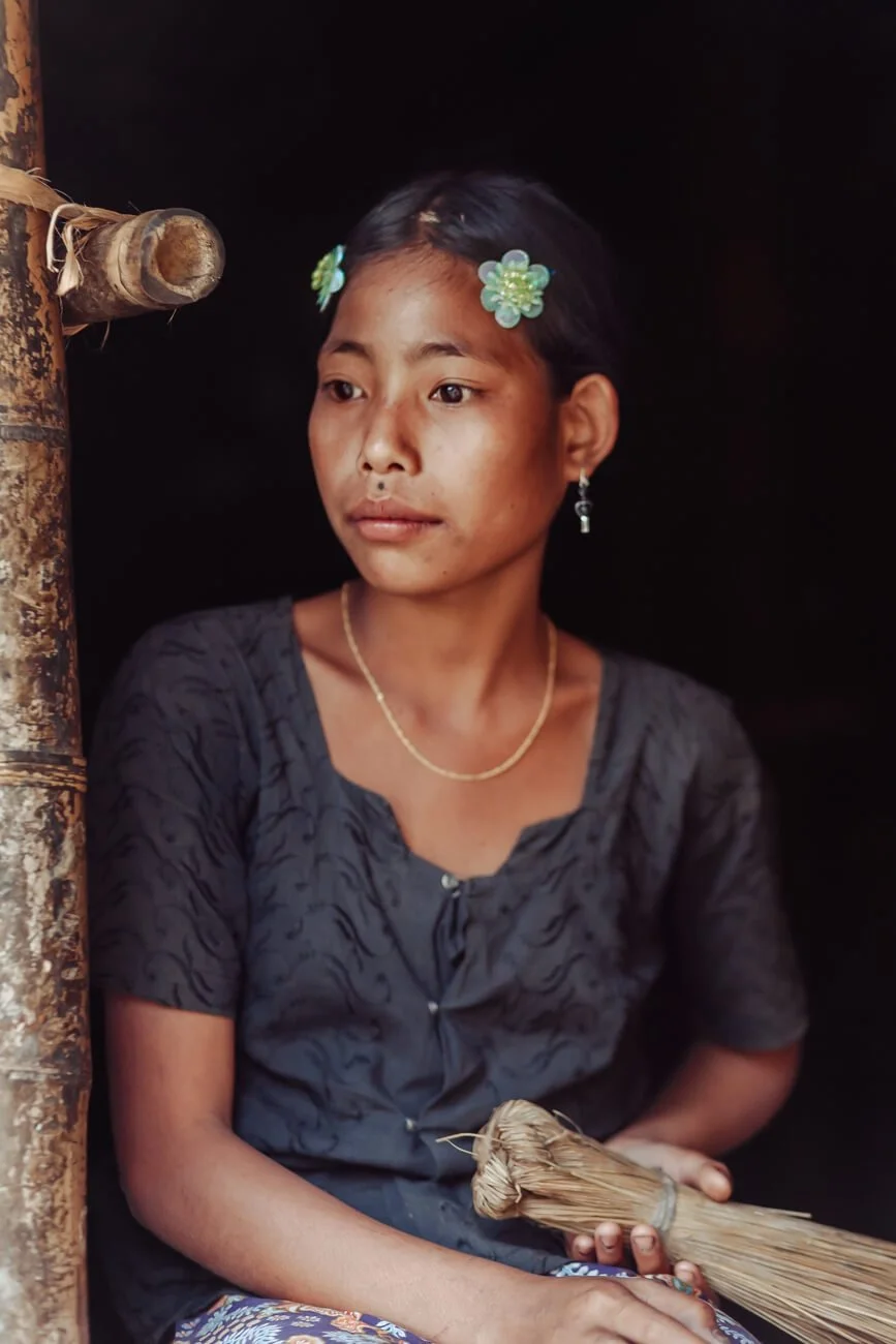 Portrait of young Chakma woman 
