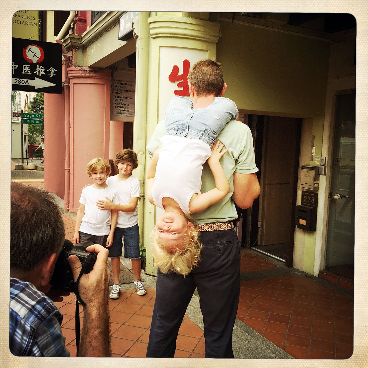 Ian Taylor on a family photoshoot