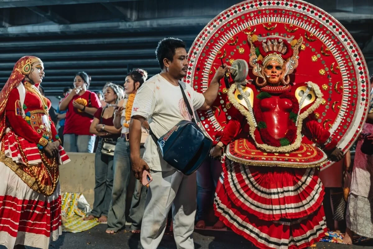 Theyyam or Kaliyattam at Navaratri Hindu Festival Bangkok