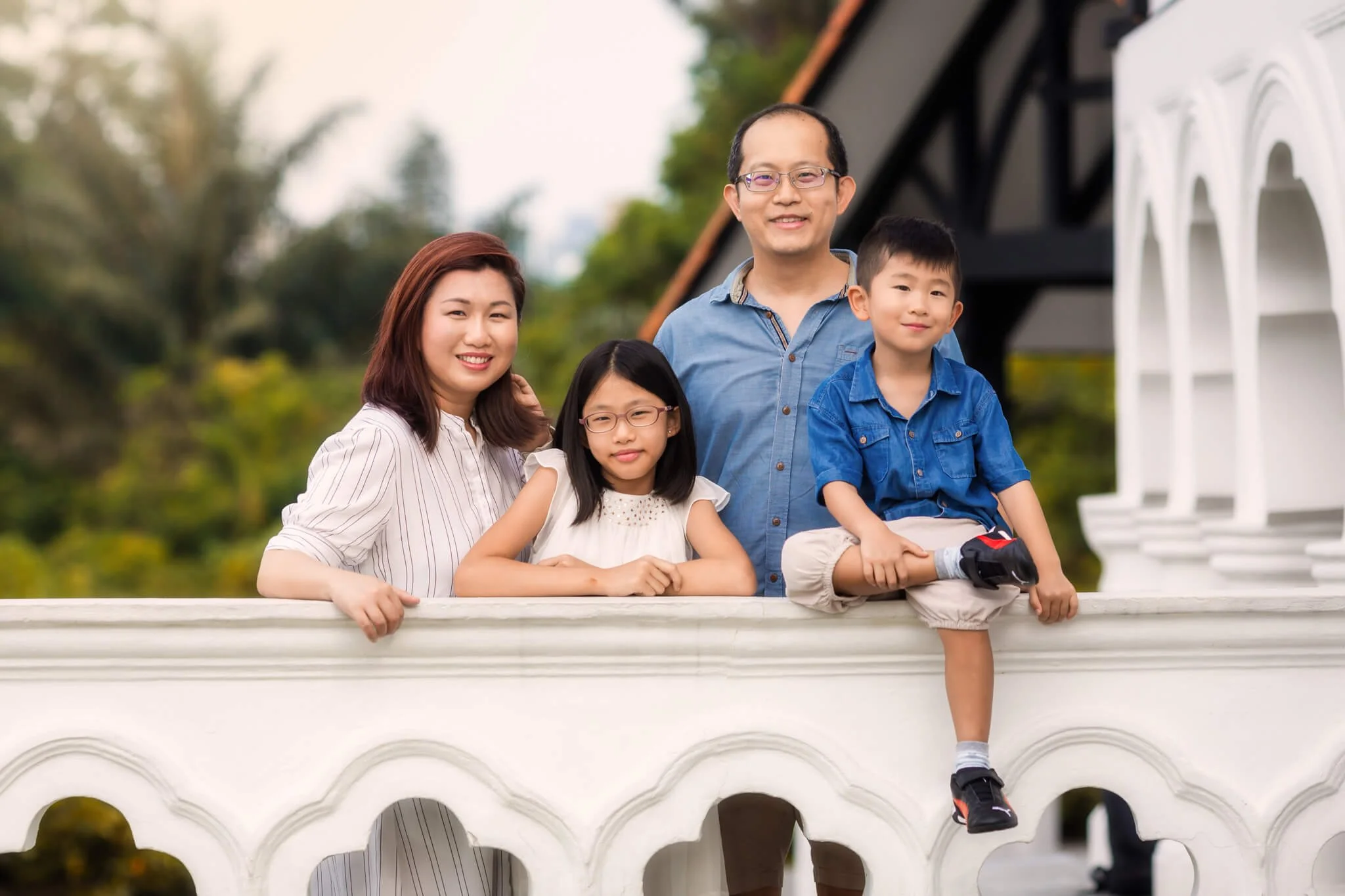 Family photo at Singapore Botanical Garden