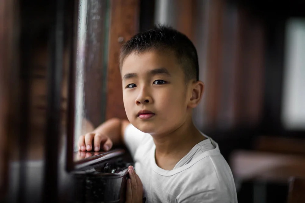 A boy on the iconic Star Ferry Hong Kong