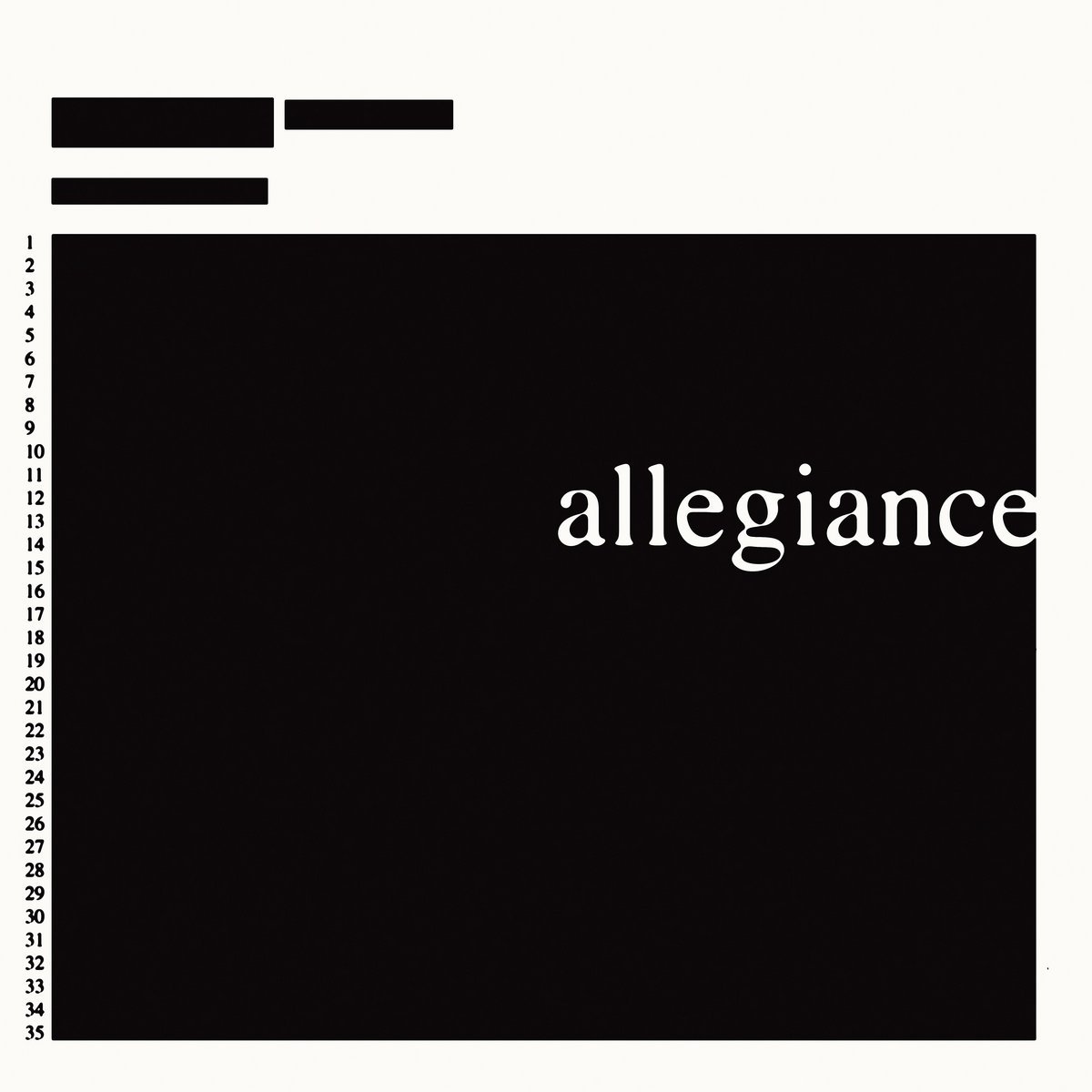  Consumer Culture  Allegiance  Engineer & Mix Engineer: Justin Day
