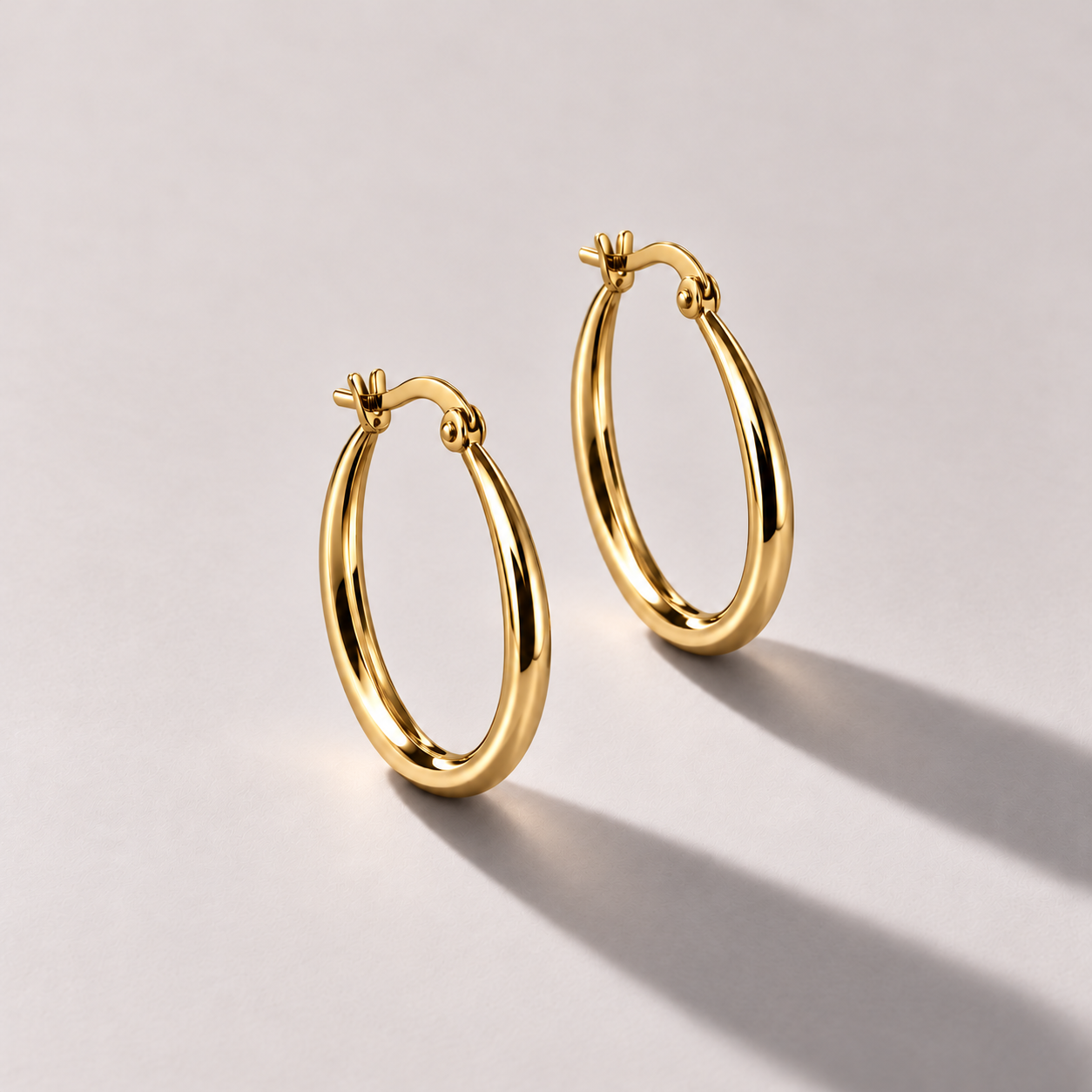9ct Gold Tapered Hoops