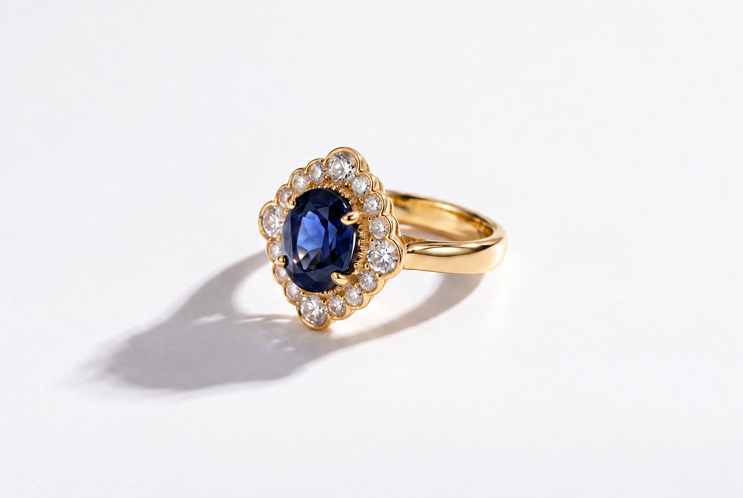18ct Ceylon Sapphire Dress Ring