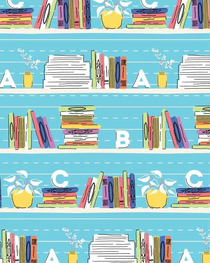 How fun is this bookshelf? I completed a new collection and this is one of the designs. More to come!

#artlicensing #surfacepatterndesigner #surfacepatterndesign #quilter #sewsewsew #maker