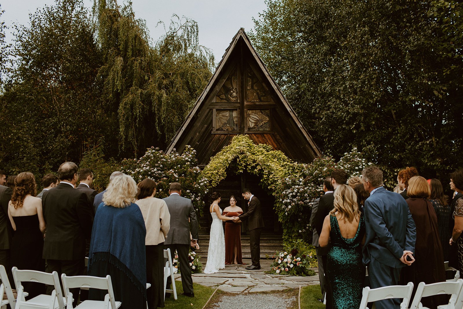 Orcas Island wedding ceremony at Outlook Inn