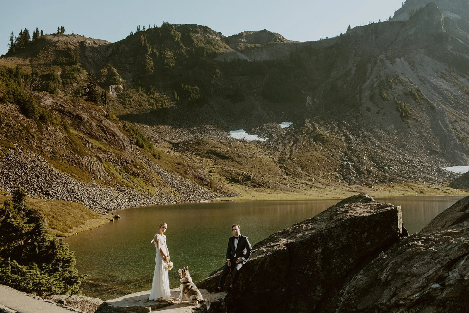 North Cascades elopement with their dog
