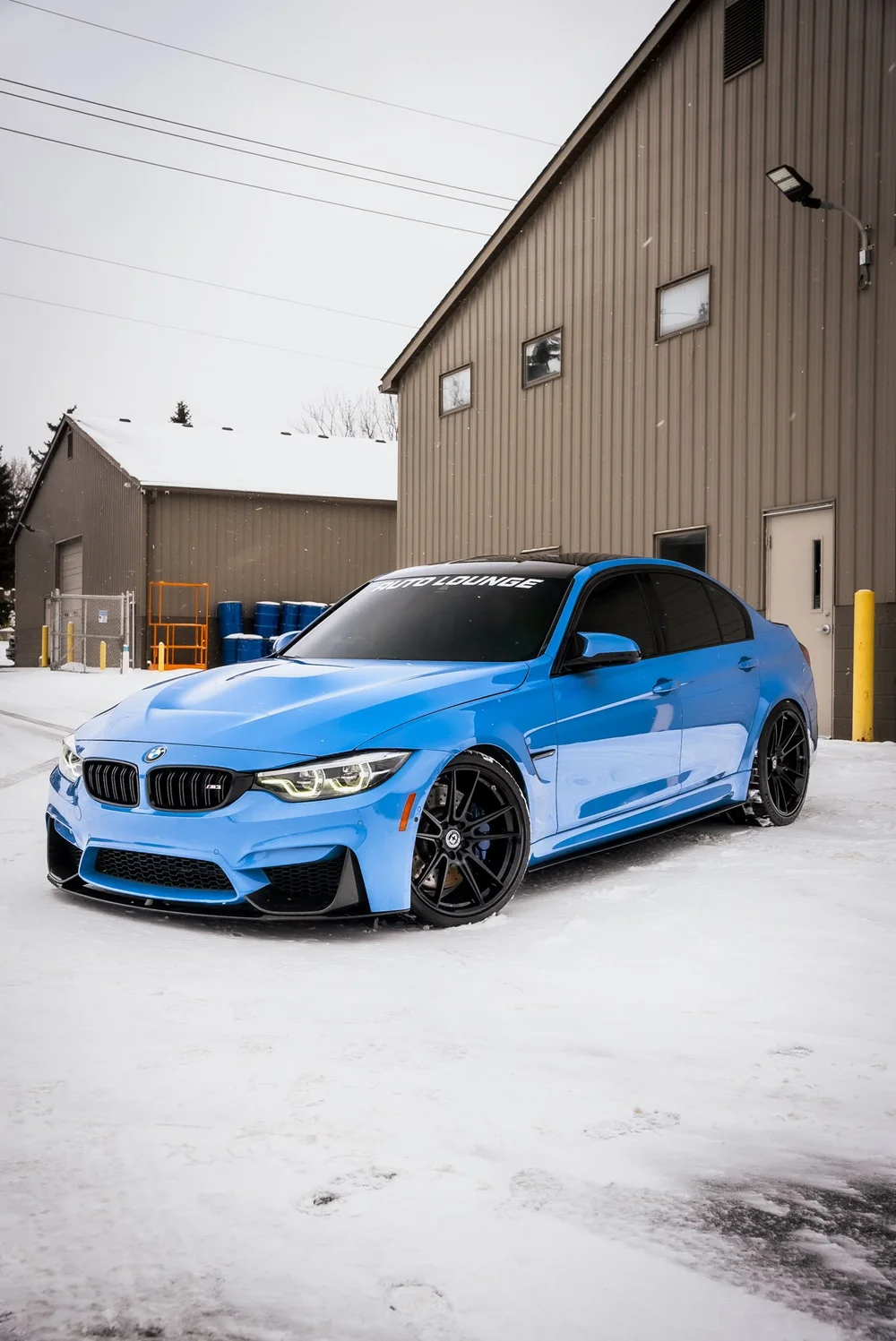 Blue BMW F80 M3 with paint protection film