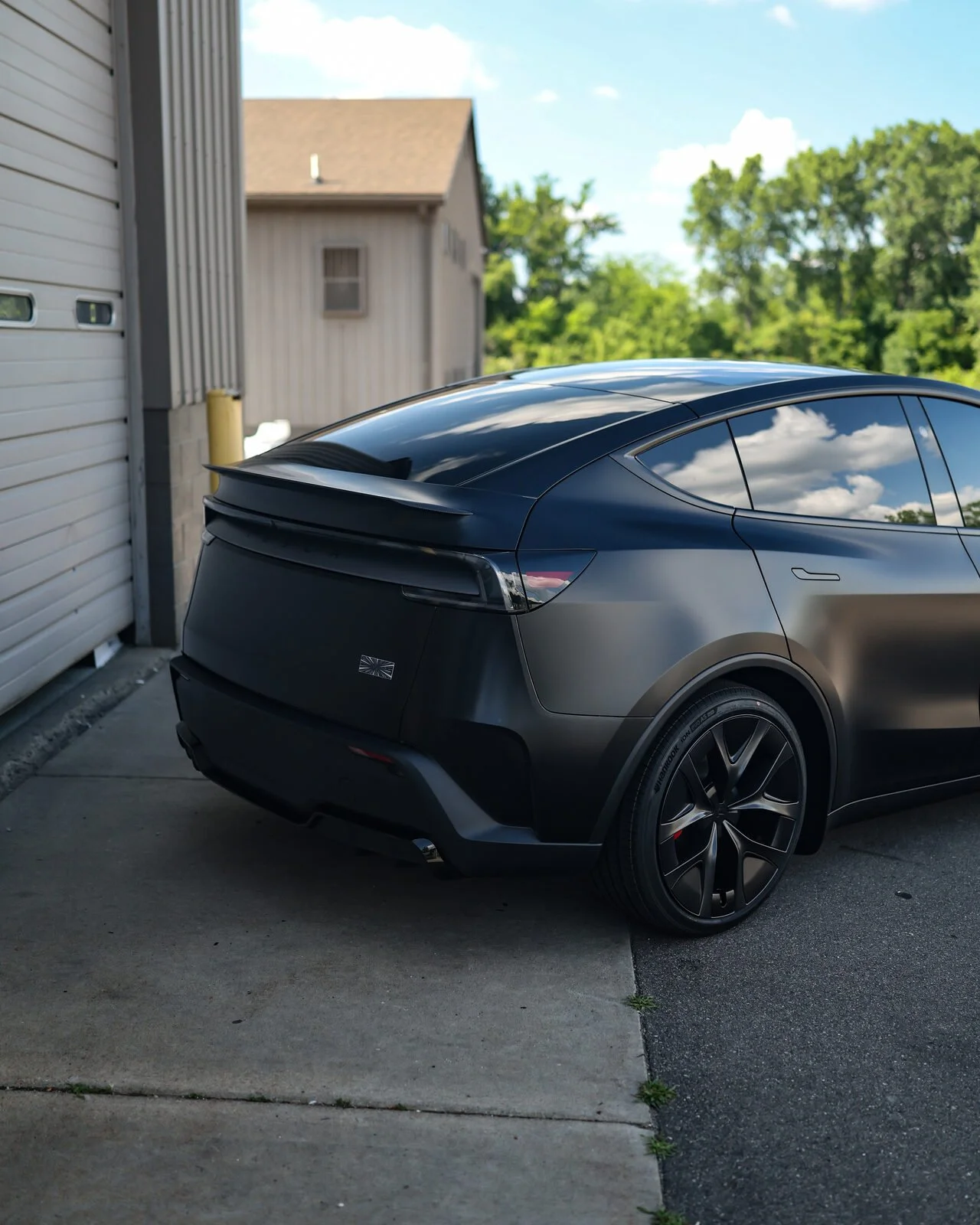 Rear window tint installed clean