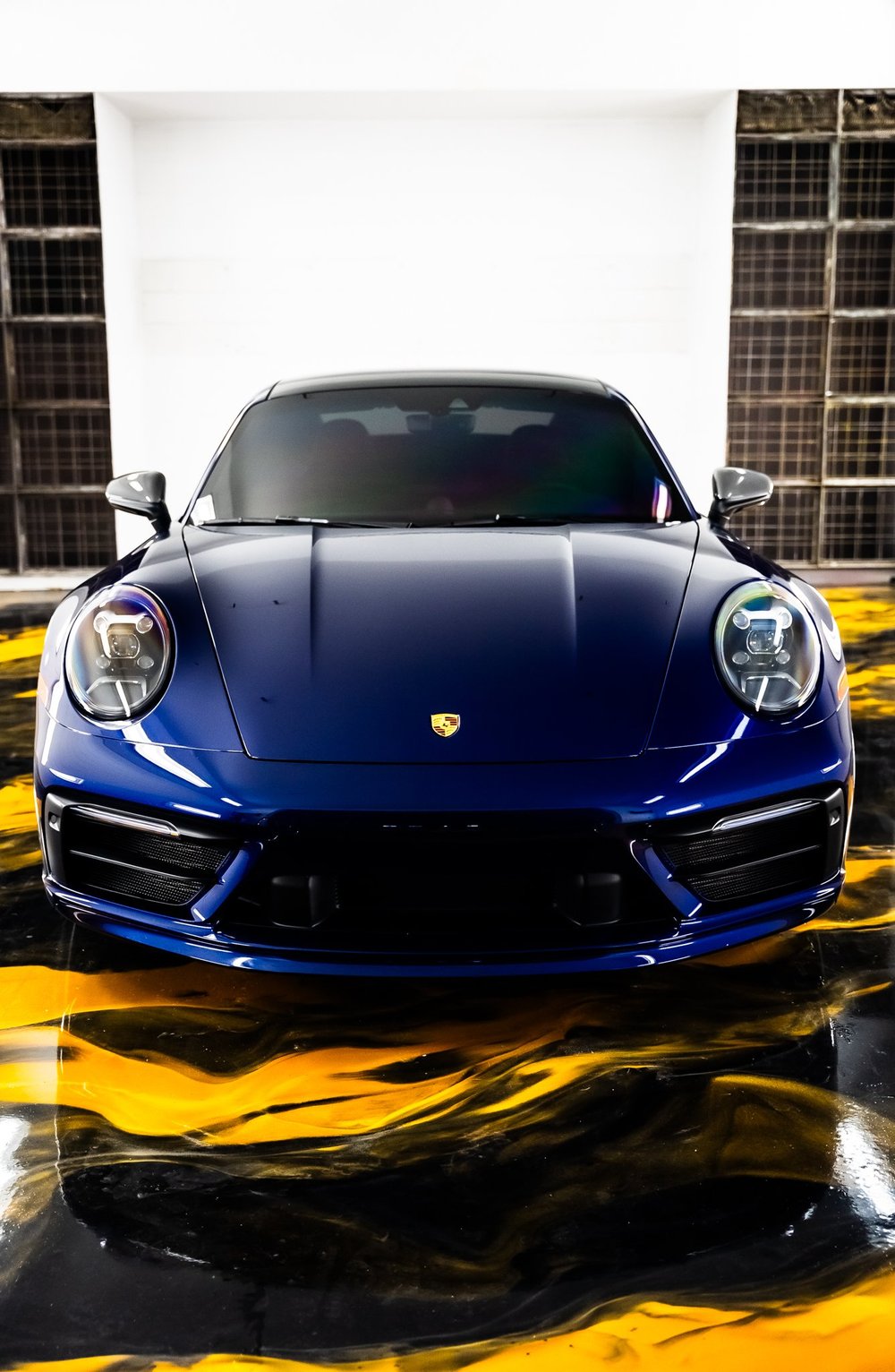 Purple Porsche 911 with paint protection film