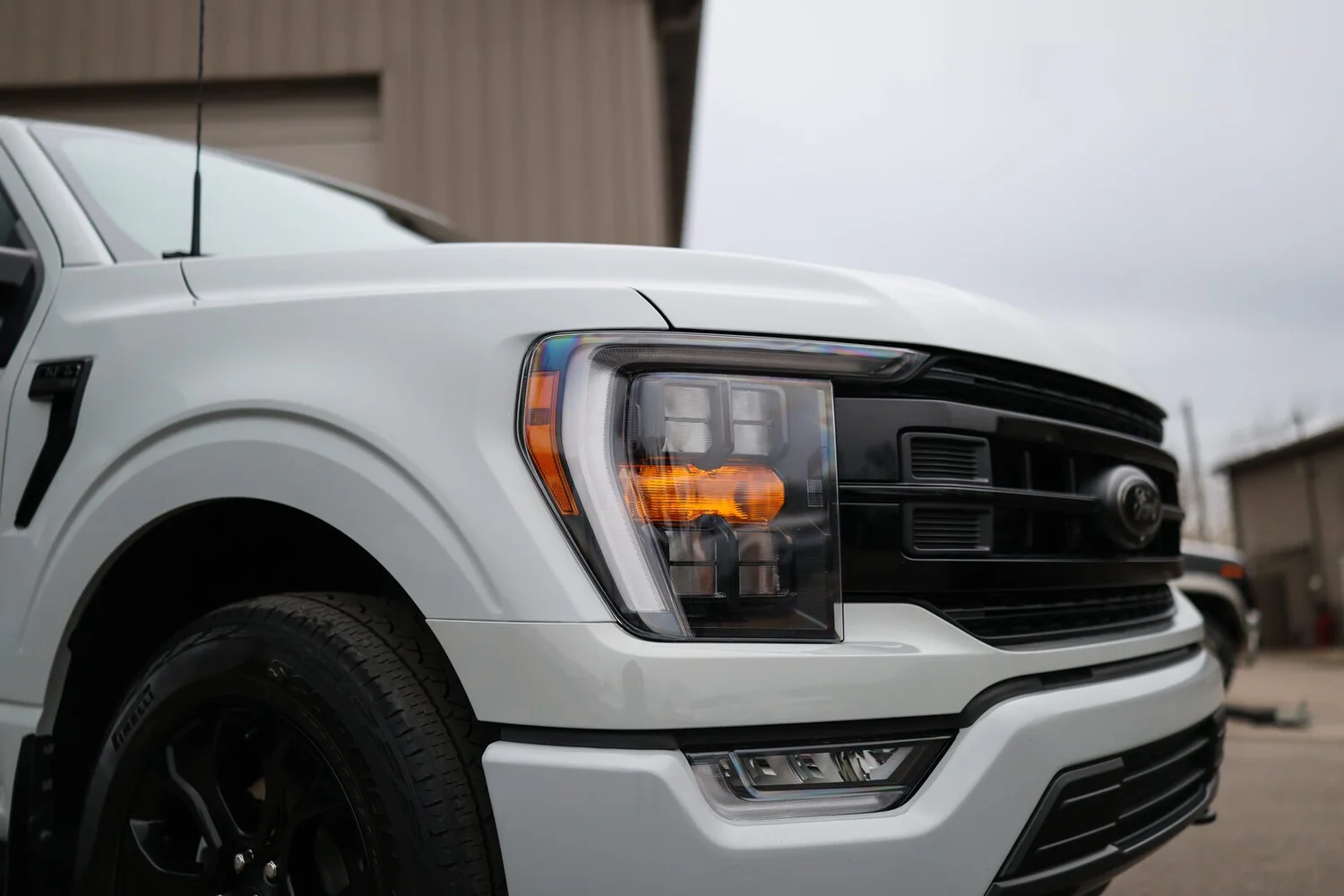 Paint protection film on hood and fenders