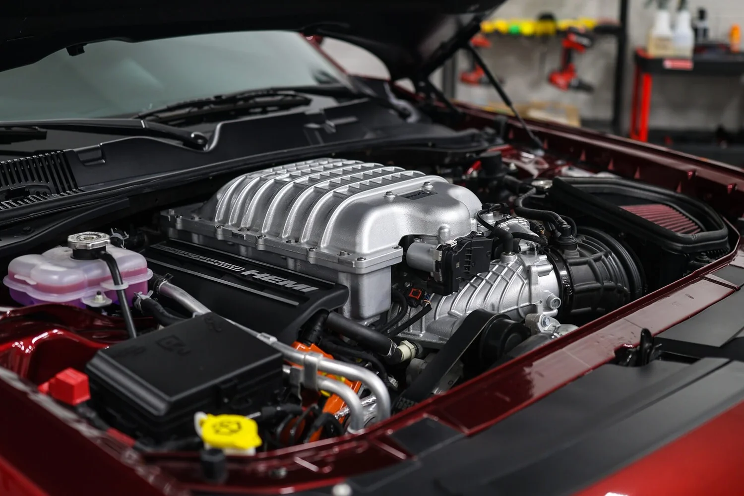 Detailed engine bay